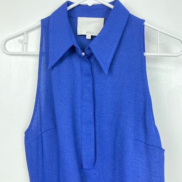 3.1 PHILLIP LIM Crepe Shirt Dress with Silk Front Wrap - Size 2 - Picture 6 of 15